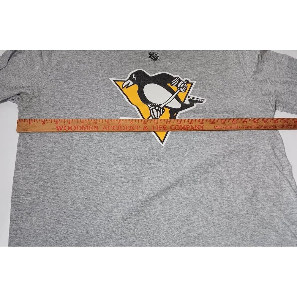 Pittsburgh Penguins Kris Letang Shirt Large Fanatics Long Sleeve Gray Hockey #58 - Picture 10 of 10